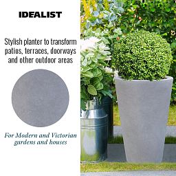 IDEALIST Lite Contemporary Round Light Concrete Planter