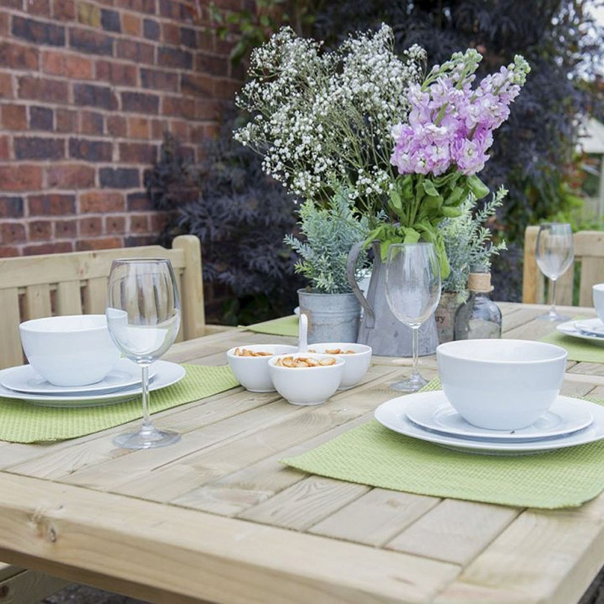 Outdoor Wooden Rosedene Table by Forest Garden