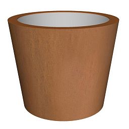 Cortenstyle Conica Topper on Ring Round Planter IN\OUT