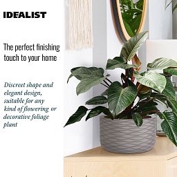 IDEALIST Lite Wave Style Table and Hanging Cylinder Round Plant Pot Dual Use Indoor Planter