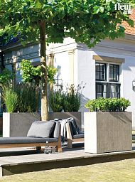 DIVISION Concrete GRC Large Trough Planter Outdoor