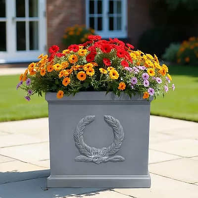 IDEALIST Kensington Light Stone Square Garden Planter