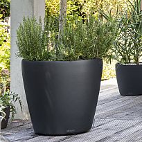 LECHUZA CLASSICO Color 60 Slate Poly Resin Self-watering Planter with ...