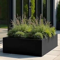 PURE Low Cube Outdoor Fiberglass Planter