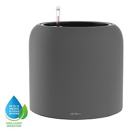 LECHUZA HAVALO Round Poly Resin Self-watering Planter