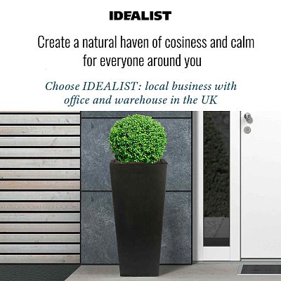 IDEALIST Lite Tall Tapered Contemporary Light Concrete Planter