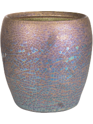Amora Couple Glazed Clay Round Planter