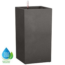 LECHUZA CANTO Stone High Square Tall Poly Resin Self-watering Planter