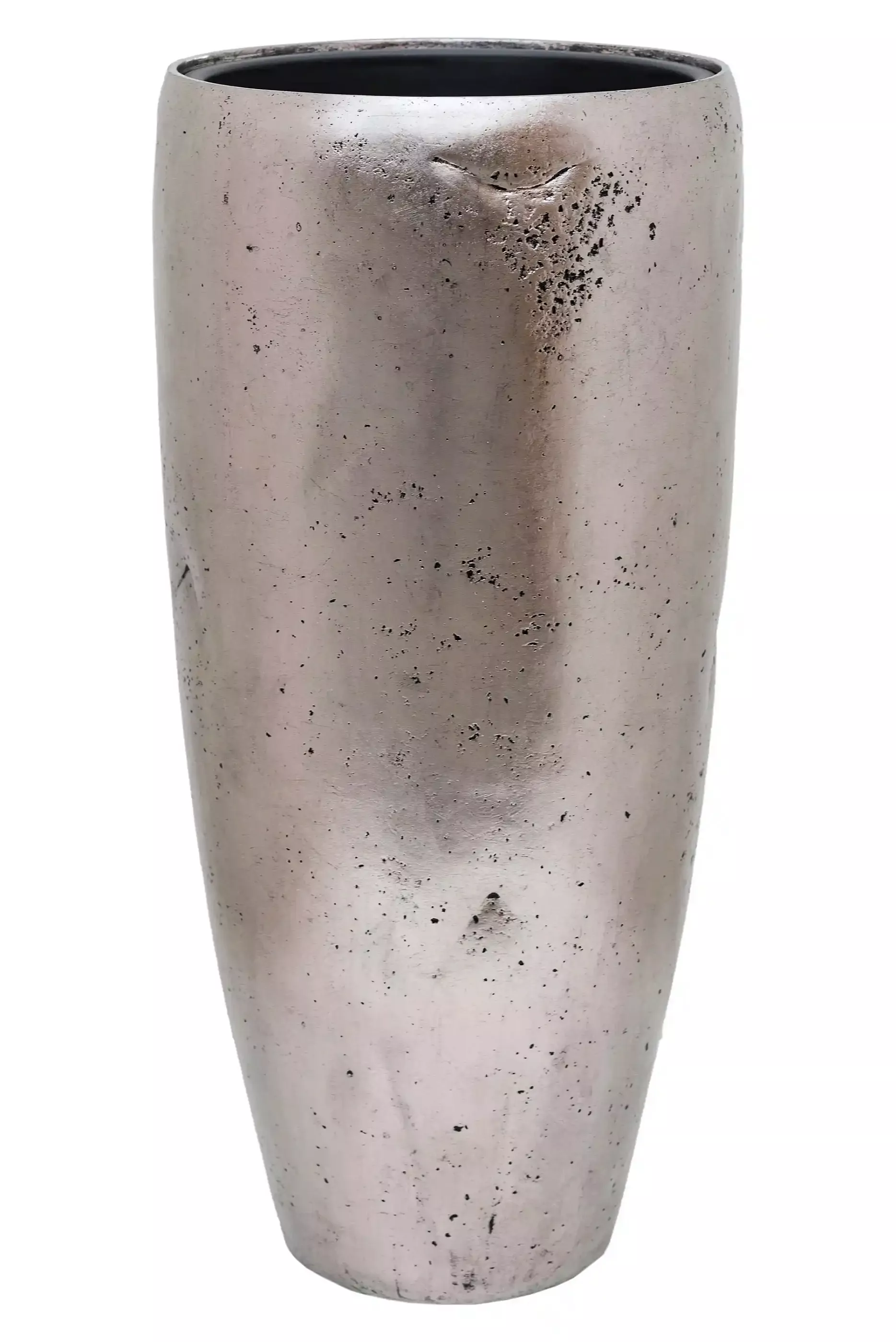Opus Raw Polystone Tall Planter + Liner | Round Indoor Plant Pot