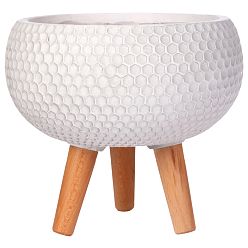 Honeycomb Style Bowl Planter on Legs, Round Pot Plant Stand Indoor by Idealist Lite