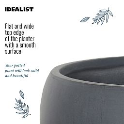 IDEALIST Lite Classic Smooth Bowl Outdoor Planter