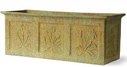 Botanical Fiberglass Trough Bronzage Planter Pot In/Out