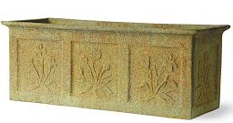 Botanical Fiberglass Trough Bronzage Planter Pot In/Out