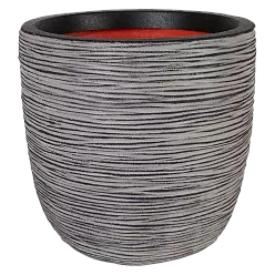 Round Egg Resin Planter by Cadix Capi Tutch Ribbed