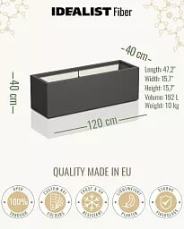 AXIS Trough Outdoor Fiberglass Planter