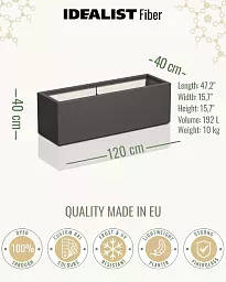 AXIS Trough Outdoor Fiberglass Planter
