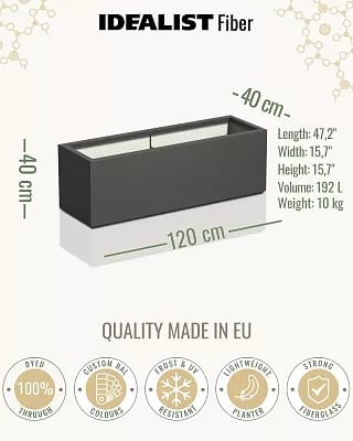 AXIS Trough Outdoor Fiberglass Planter