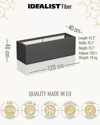 AXIS Trough Outdoor Fiberglass Planter