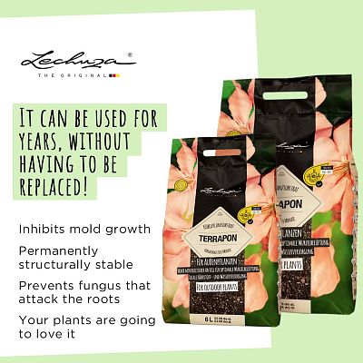 LECHUZA TERRAPON Peat-Free Soil for Outdoor Plants Perlite Potting Compost for Indoor Plants