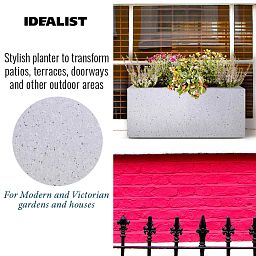 IDEALIST Lite Window Box Light Concrete Planter