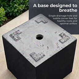 IDEALIST Lite Square Box Contemporary Light Concrete Planter