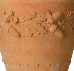 Oakleaf Fiberglass Round Terracotta Planter Pot In/Out