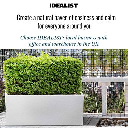 IDEALIST Lite Contemporary Light Concrete High Trough Planter