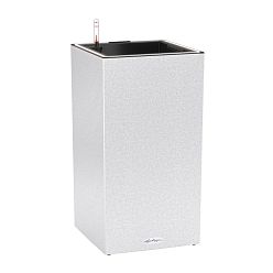LECHUZA CANTO Stone High LED Square Tall Poly Resin Self-watering Planter
