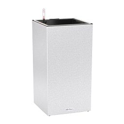 LECHUZA CANTO Stone High LED Square Tall Poly Resin Self-watering Planter