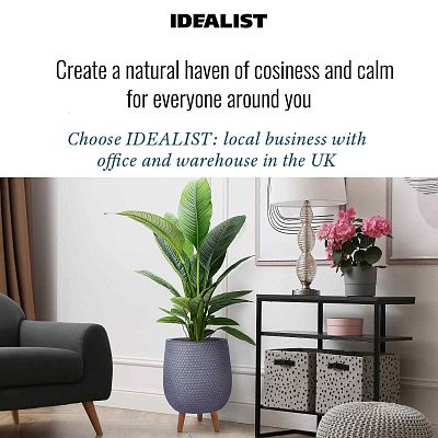 IDEALIST Lite Honeycomb Style Egg Planter on Legs, Round Pot Plant Stand Indoor