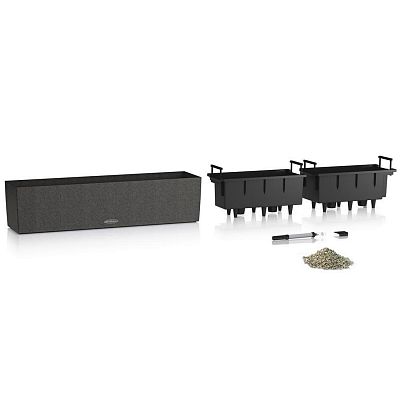 LECHUZA BALCONERA Stone Trough Poly Resin Self-watering Planter Set