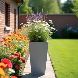 IDEALIST Lite Tall Tapered Contemporary Light Concrete Planter