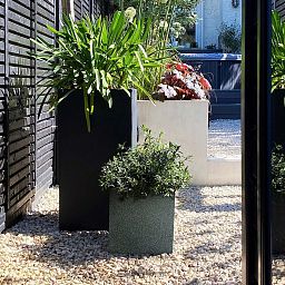 IDEALIST Lite Textured Concrete Effect Square Outdoor Planter