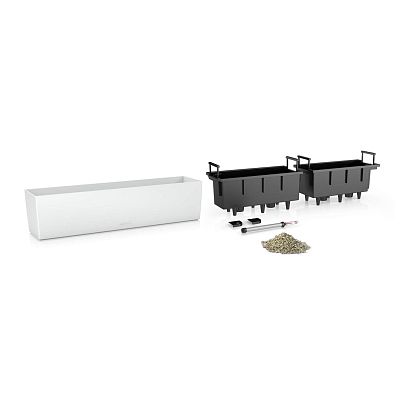 LECHUZA BALCONERA Color Trough Poly Resin Self-watering Planter