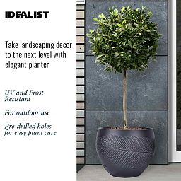 IDEALIST Lite Leaf Embossed Ball Planter