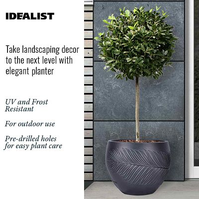 IDEALIST Lite Leaf Embossed Ball Planter