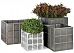 Downing St. Fiberglass Square Faux Lead Planter Pot In/Out