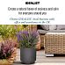 IDEALIST Lite Hammered Stone Cylinder Outdoor Planter