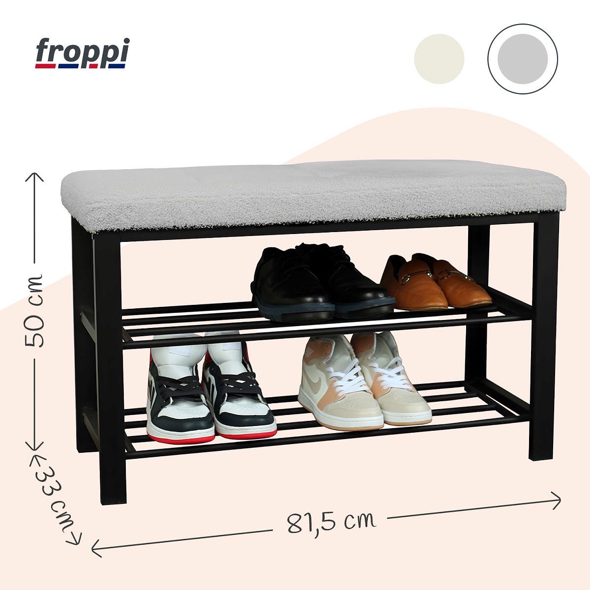 Metal shoe storage bench sale