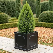 IDEALIST Lite Chelsea Flower Box Square Garden Planter, Faux Lead Dark...