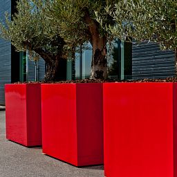 Square Fiberstone Planter by Idealist Premium BLOCK Glossy