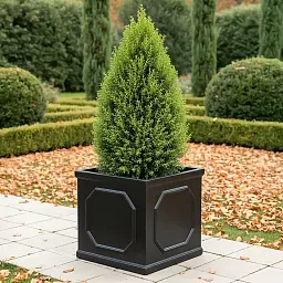 IDEALIST Lite Faux Lead Chelsea Box Square Light Concrete Planter