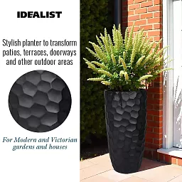 IDEALIST Lite Mosaic Style Tall Round Vase Planter Outdoor Plant Pot