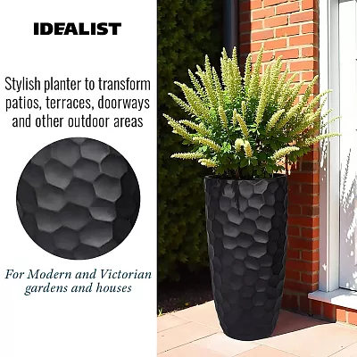 IDEALIST Lite Mosaic Style Tall Round Vase Planter Outdoor Plant Pot