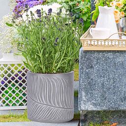 IDEALIST Lite Leaf Embossed Round Planter