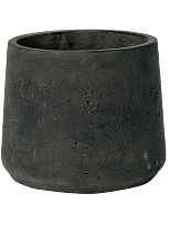 Patt (Dia) 13cm Planter | Washed Black Fibreclay Small Round Indoor an...