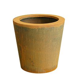 Cado Round Corten Steel Outdoor Planter