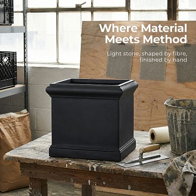IDEALIST Lite Victorian Box Square Light Stone Outdoor Planter