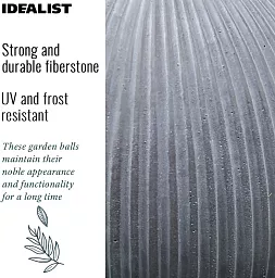 IDEALIST Lite Vertical Ribbed Outdoor Garden Decorative Ball