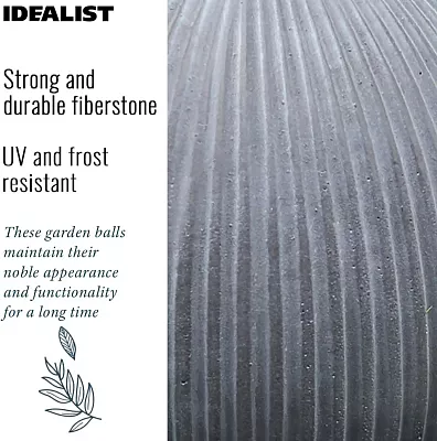 IDEALIST Lite Vertical Ribbed Outdoor Garden Decorative Ball